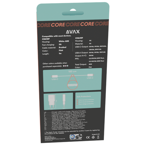 AVAX CH641P & CB610P – 30W GaN Gyorstöltő & 100W Mágneses USB-C Kábelcsomag - Image 3