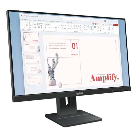 Lenovo 23,8" ThinkVision E24-40monitor - 64BAMAT1EU_B01 - Raven Black (dobozsérült) - Image 2