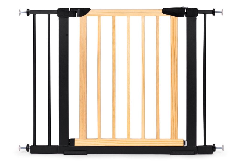 Biztonsági korlát 74-100 cm lépcsőkhöz és ajtókhoz fémből és fából - Image 2