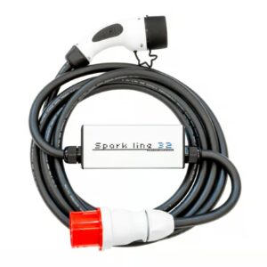 SPARK LINE 32 elektromos autó állítható otthoni töltő - (3x32A) 22kW - 5m Type2 kábellel