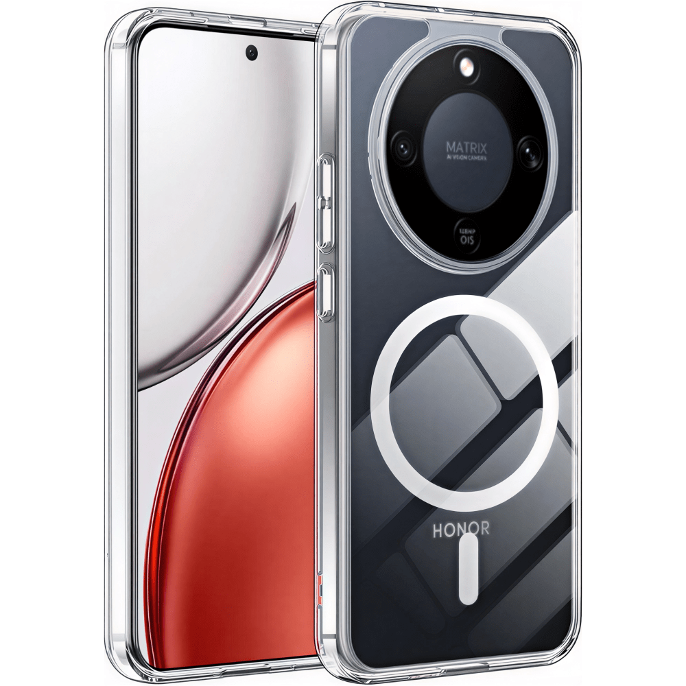 Honor Magic 8 Lite mágneses szilikon tok, Átlátszó
