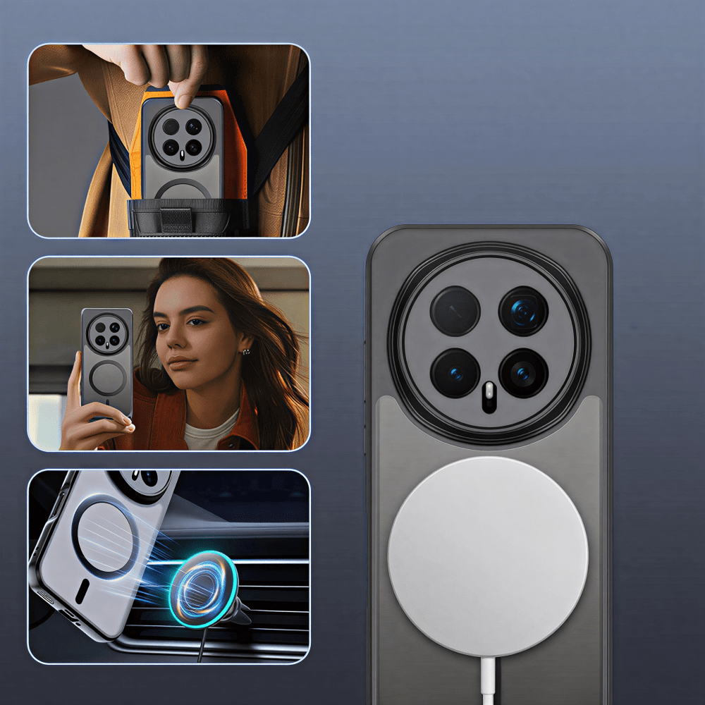 Honor Magic 8 Pro mágneses szilikon tok, Fekete - Image 2