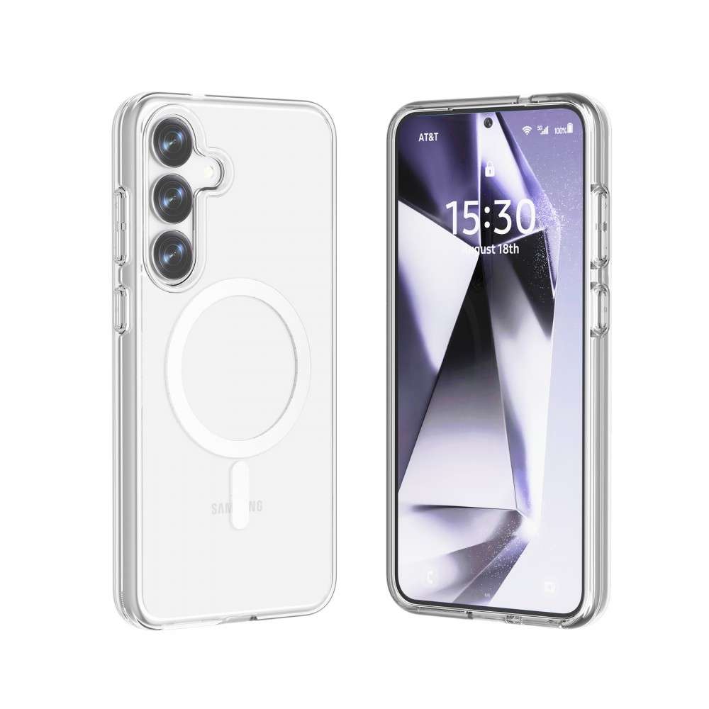 Samsung A27 mágneses szilikon tok, Átlátszó - Image 2