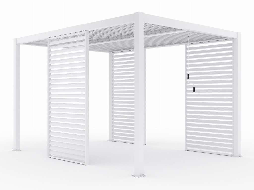 LUXE Lamellás oldalpanel (R) 123x218cm 4 m-ig fehér - Image 3