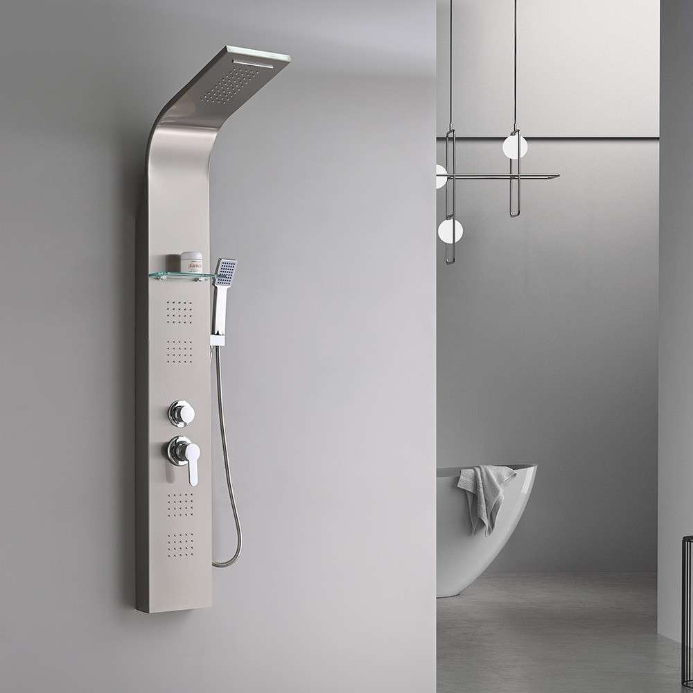 Alegro Silver hidromasszázs zuhanypanel, rozsdamentes acél - Image 2