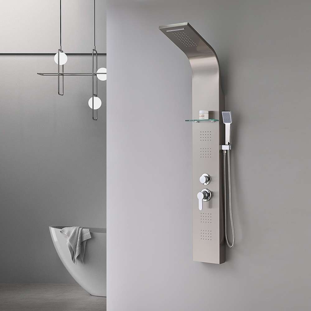 Alegro Silver hidromasszázs zuhanypanel, rozsdamentes acél - Image 3