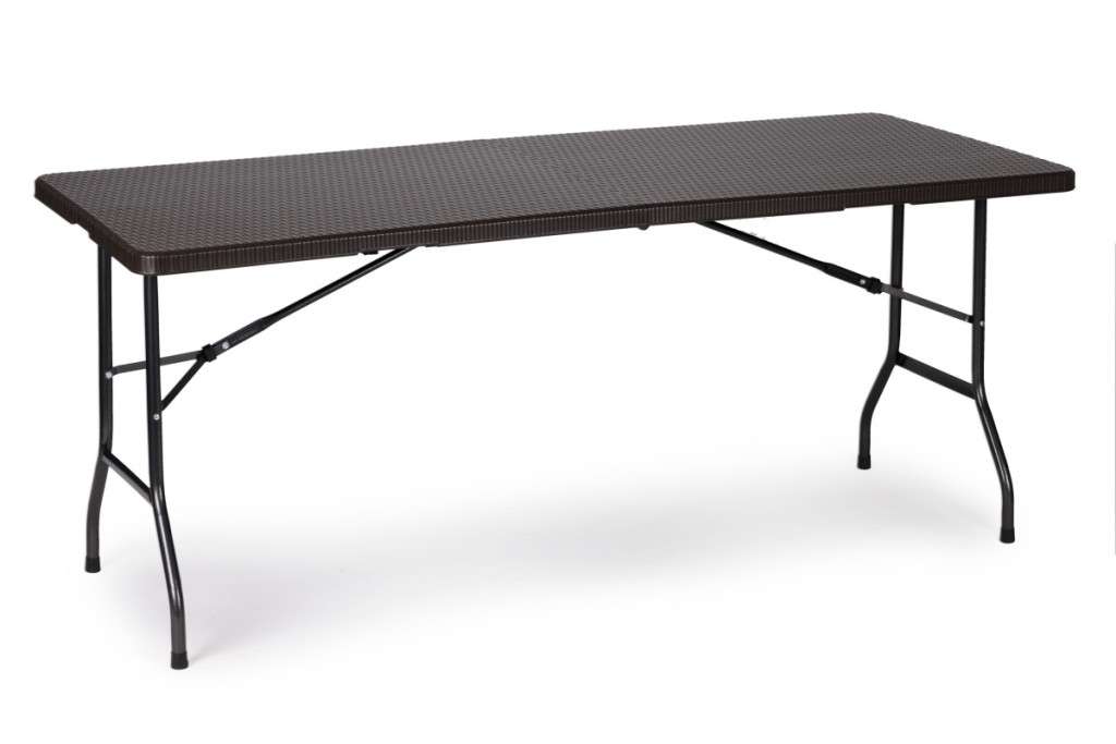 Rattan hatású összecsukható kerti asztal - Image 3