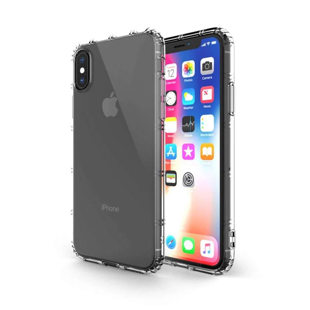Ütésálló szilikon hátlap, iPhone 14 Plus, Átlátszó - Image 2