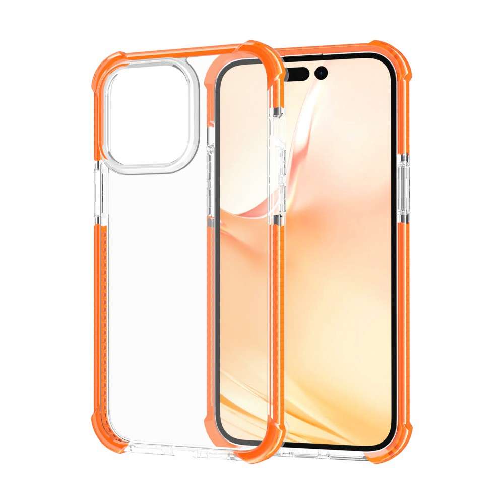 iPhone 14 Pro ütésálló szilikon hátlap, Narancs - Image 3