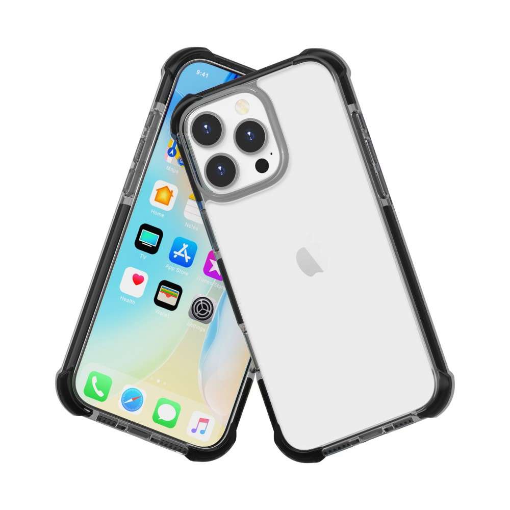 iPhone 16 Pro ütésálló szilikon hátlap, Fekete - Image 2