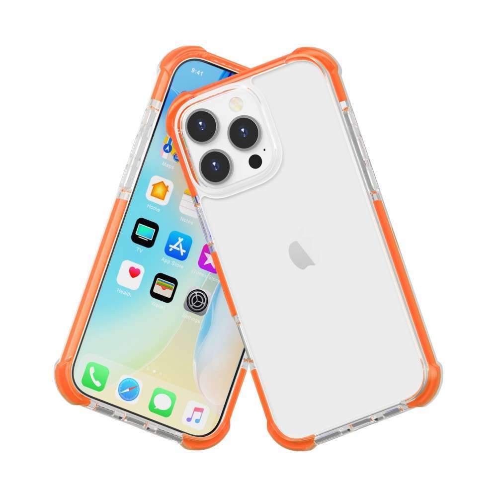 iPhone 16 Pro Max ütésálló szilikon hátlap, Narancs - Image 2