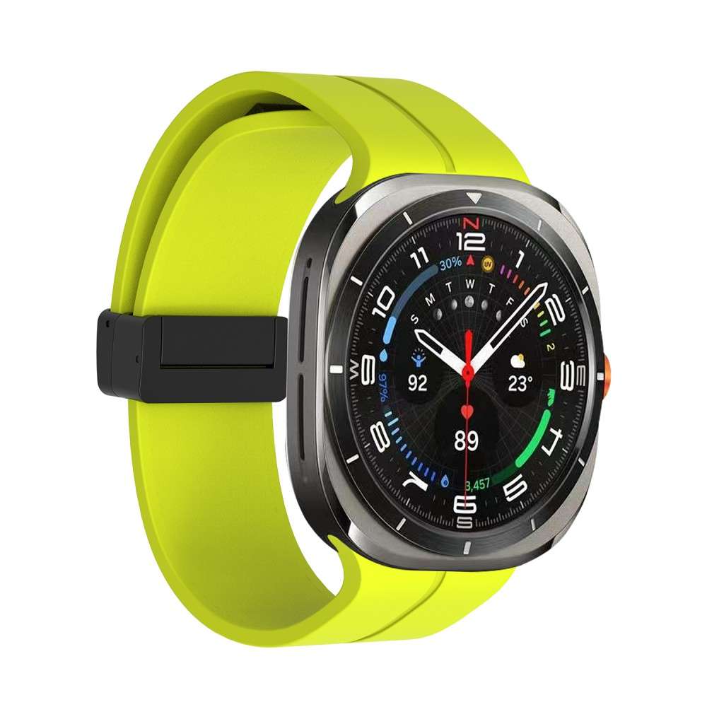 Samsung Galaxy Watch Ultra mágneses szil. óraszíj,24mm,Neonzöl - Image 2