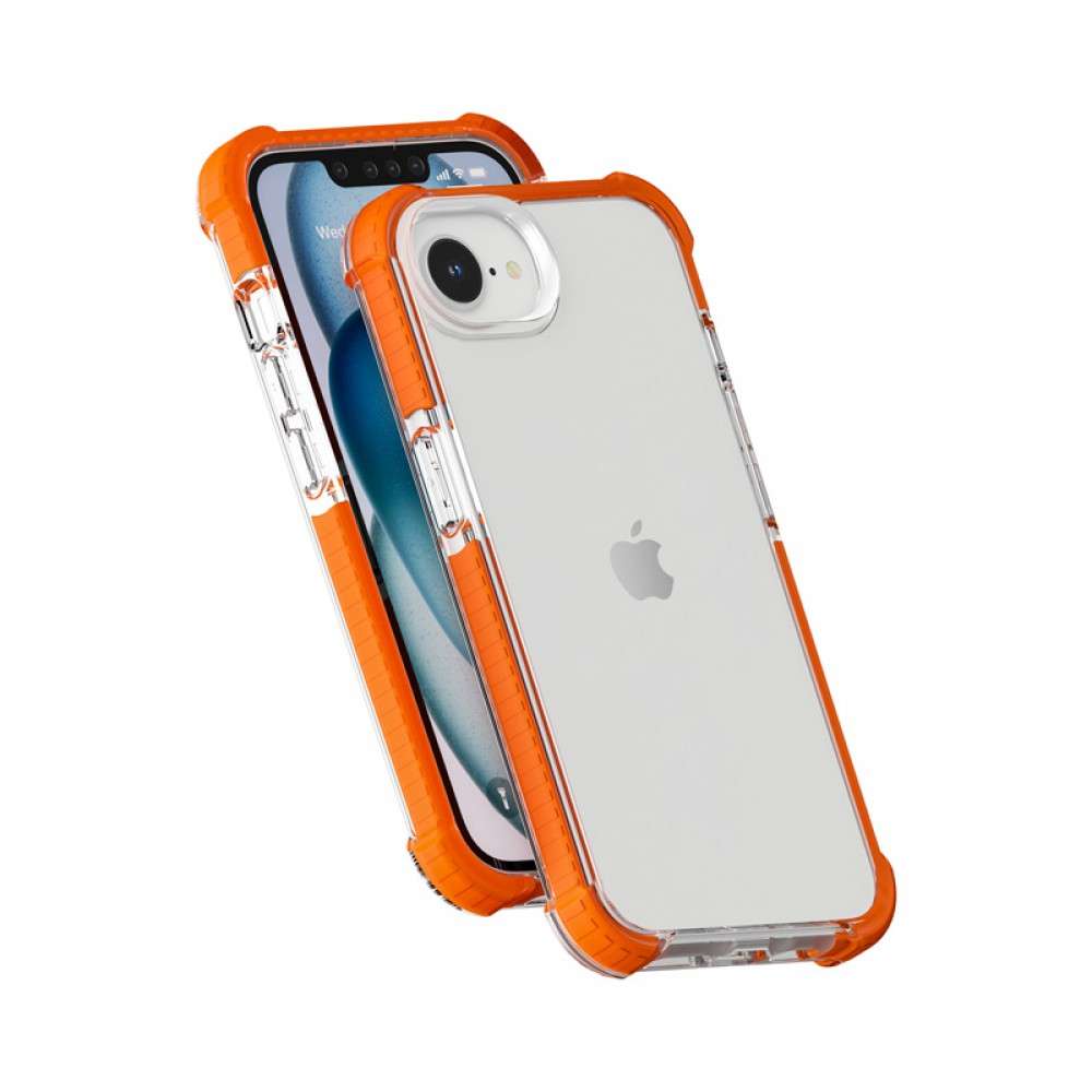 iPhone 17e/16e ütésálló szilikon hátlap, Narancs