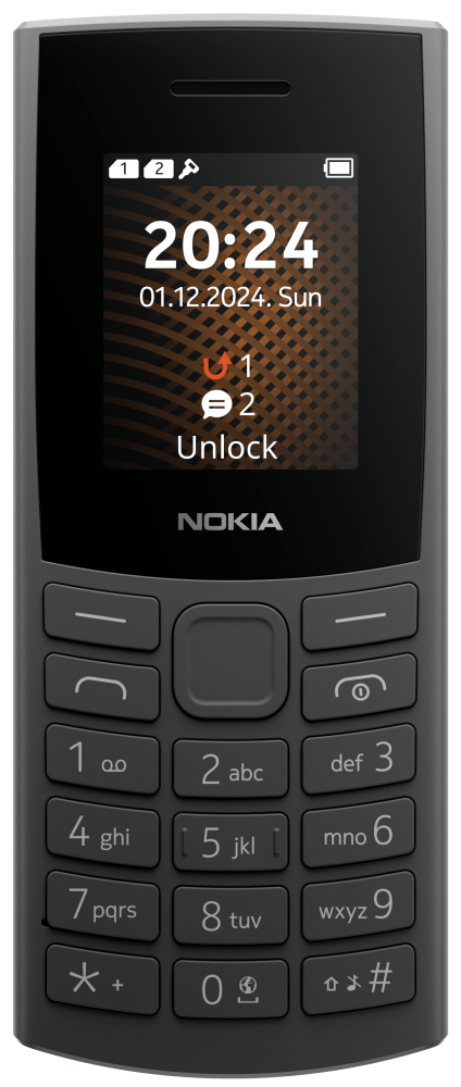 Nokia 105 2G DS kártyafüggetlen mobiltelefon fekete