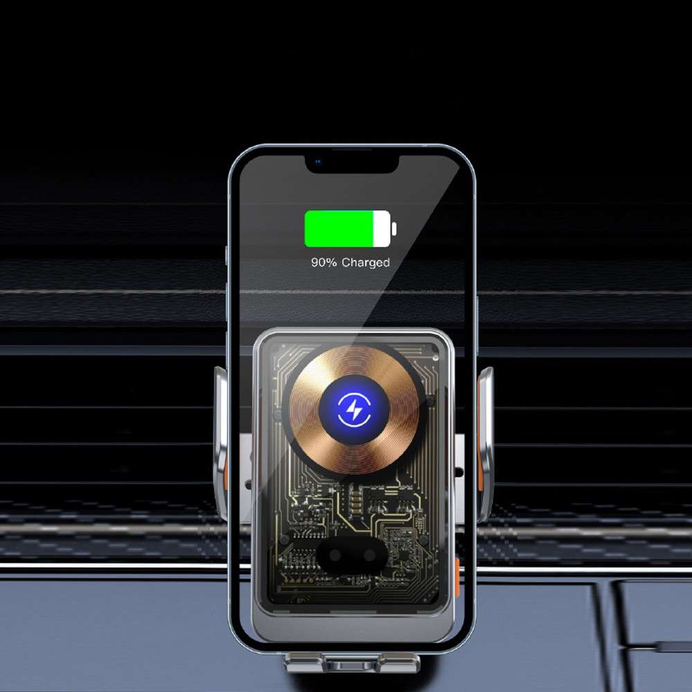 Autós telefontartó szellőzőrácsra wireless töltő funkcióval,átl. - Image 3