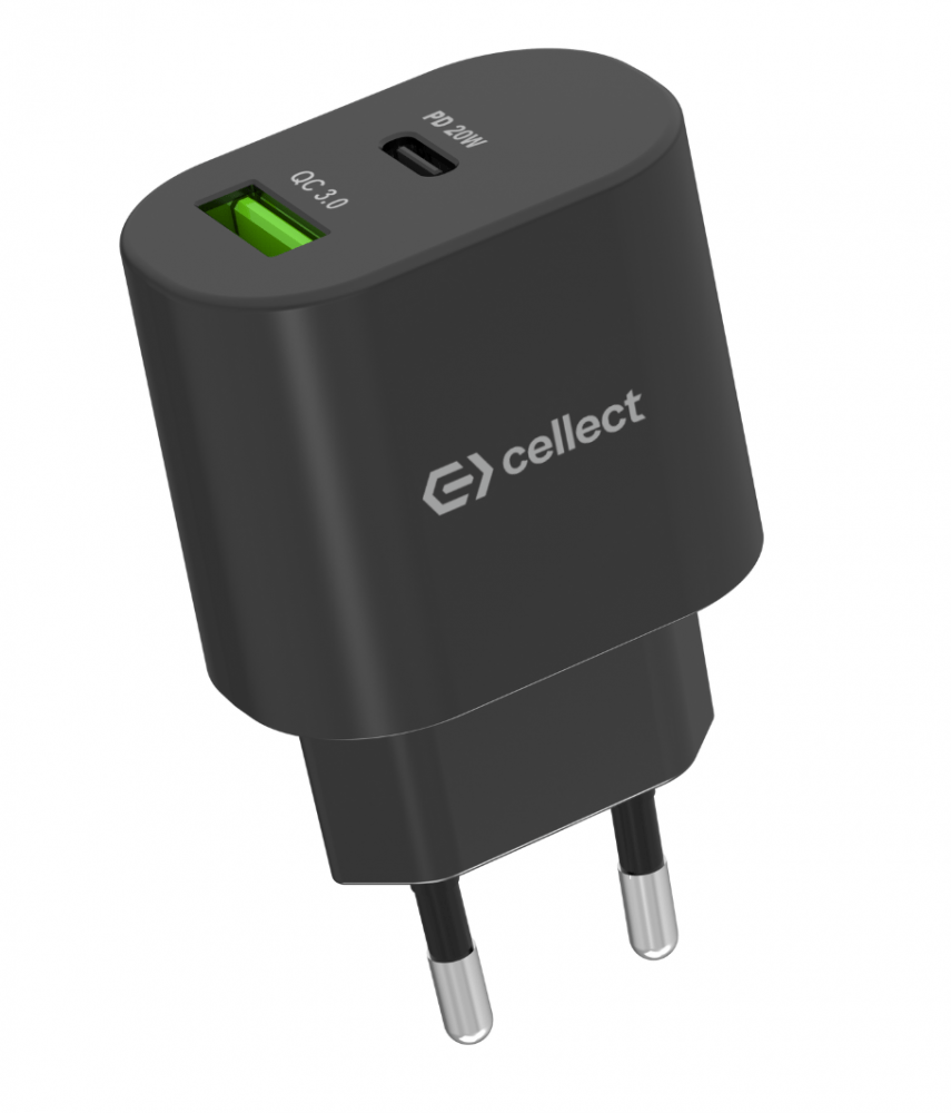 Hálózati gyorstöltő adapter 20W, Fekete - Image 2