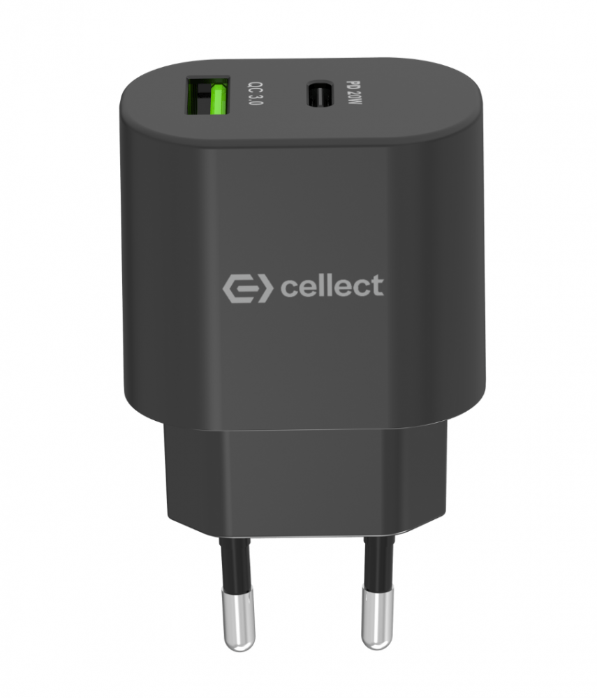 Hálózati gyorstöltő adapter 20W, Fekete - Image 3