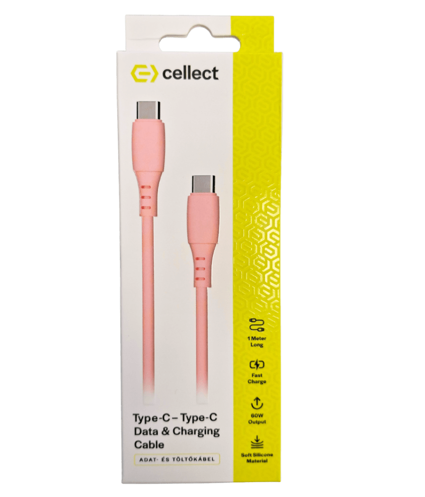 Extra puha szilikon adat és töltőkábel, Pink - Image 3