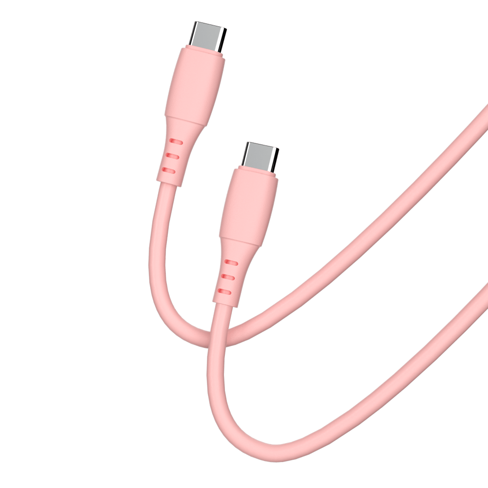 Extra puha szilikon adat és töltőkábel, Pink - Image 2
