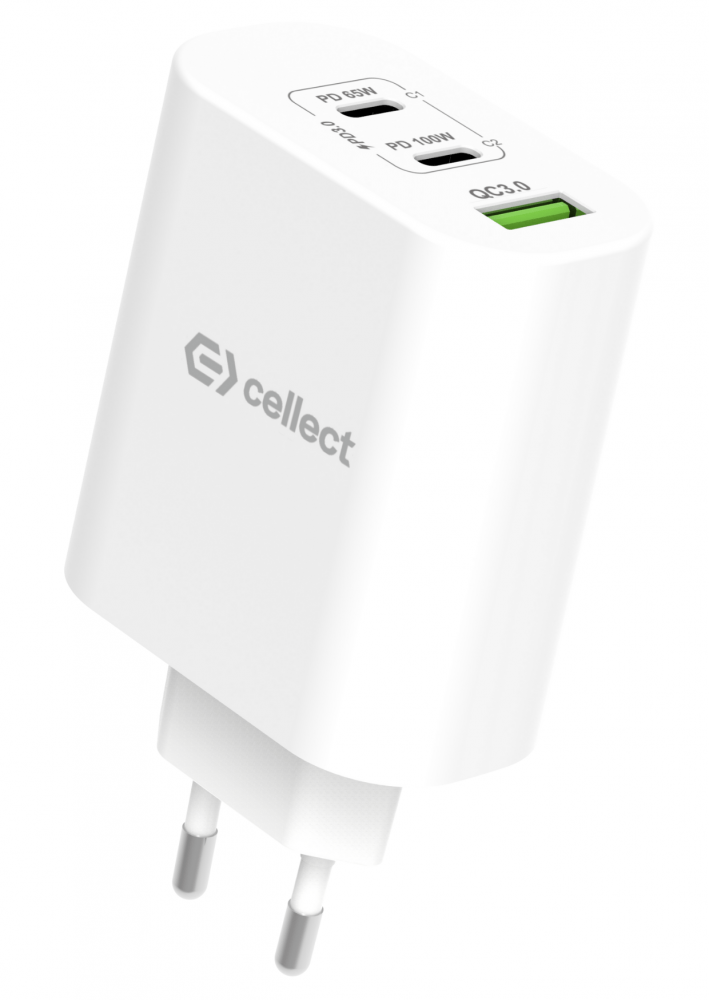 Hálózati gyorstöltő adapter 100W, Fehér - Image 2