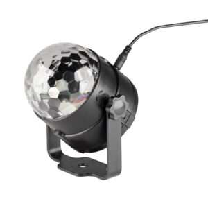 SAL DL80R projektoros party lámpa, RGB LED, 80 mm átmérő, álló vagy körbe forgó fényeffekt, akár 100 m2-re