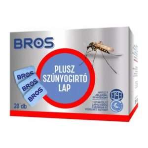 Bros LAPKA-001263 szúnyogirtó utántöltő lapka elektromos készülékhez, 20 db, max. 12 órás védelem, max. 16 m²