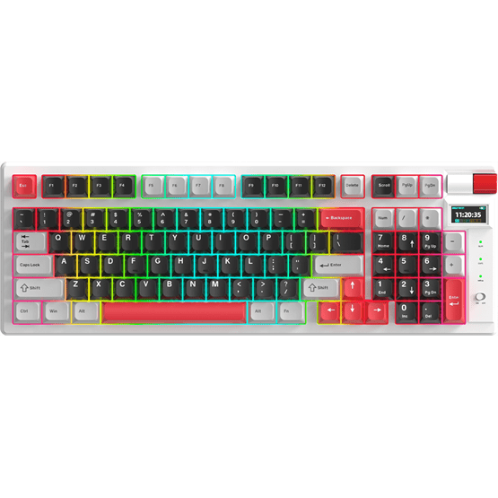 MONKA Storm vezeték nélküli gaming billentyűzet - Fehér - US /MONKA Violet Linear/
