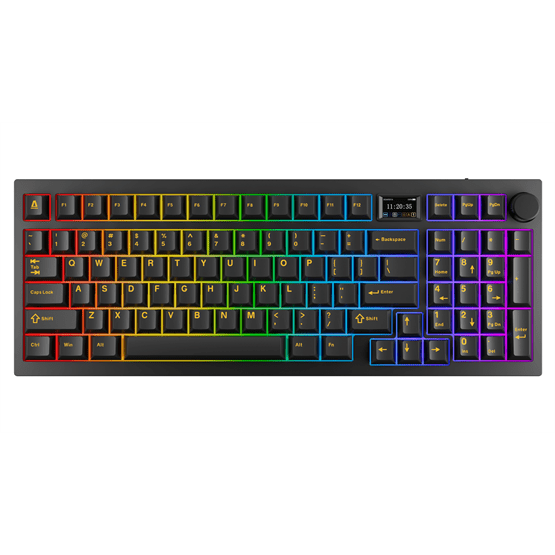 AVAX GM03 PRO 98% Gasket RGB tri-mode mechanikus billentyűzet AVAX EF Silent switch, magyar kiosztás