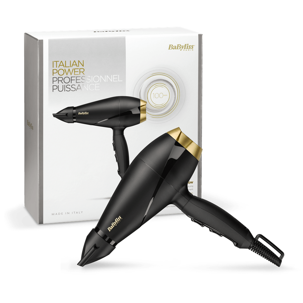 BaByliss 6704E Power Pro hajszárító, AC motor, 2000W, fekete-arany - Image 3