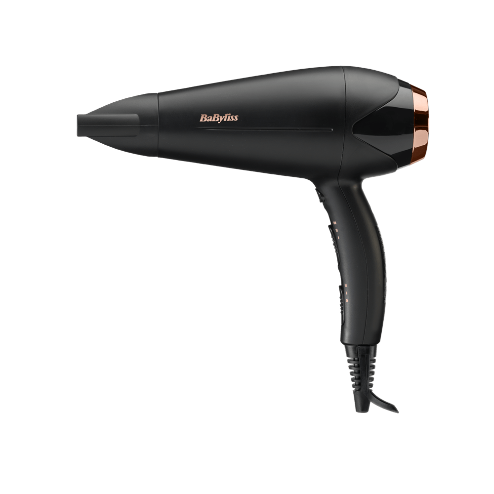 BaByliss D570DE Turbo Shine hajszárító 2200W, fekete-rose gold