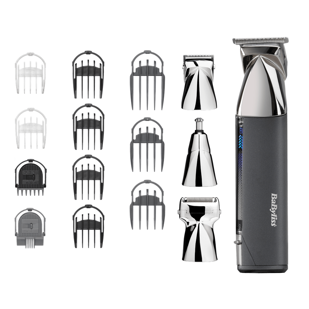 BaByliss MT996E Super-X Metal 15az1-ben, arc- és testszőrtelenítő készlet, metál ezüst - Image 2
