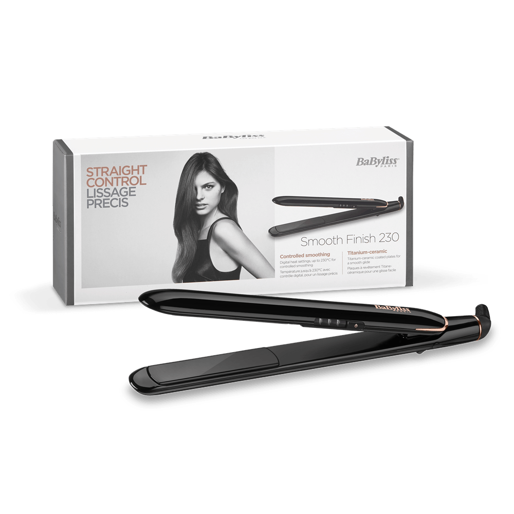 BaByliss ST250E Smooth Finish titánium-kerámialapos hajvasaló, fekete-rose gold - Image 2
