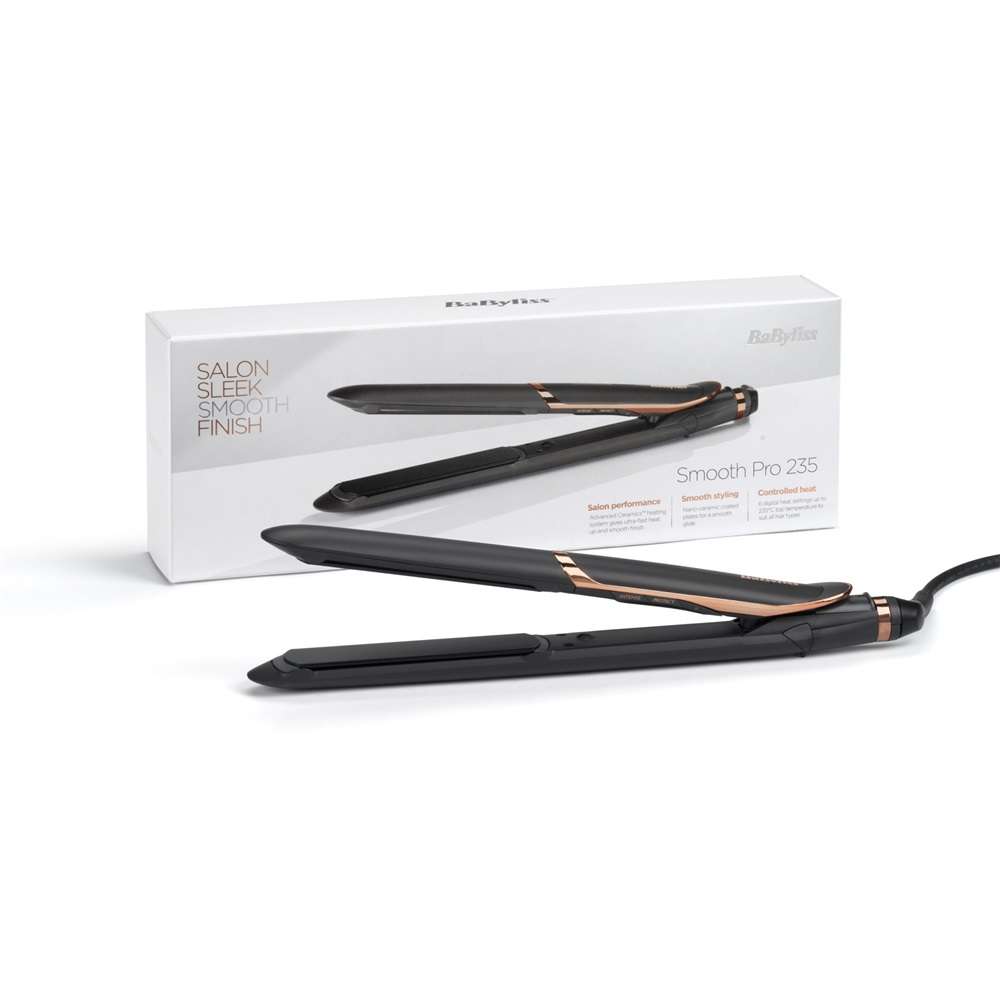BaByliss ST394E Smooth Pro Nano-kerámialapos hajvasaló, szürke-rose gold - Image 3