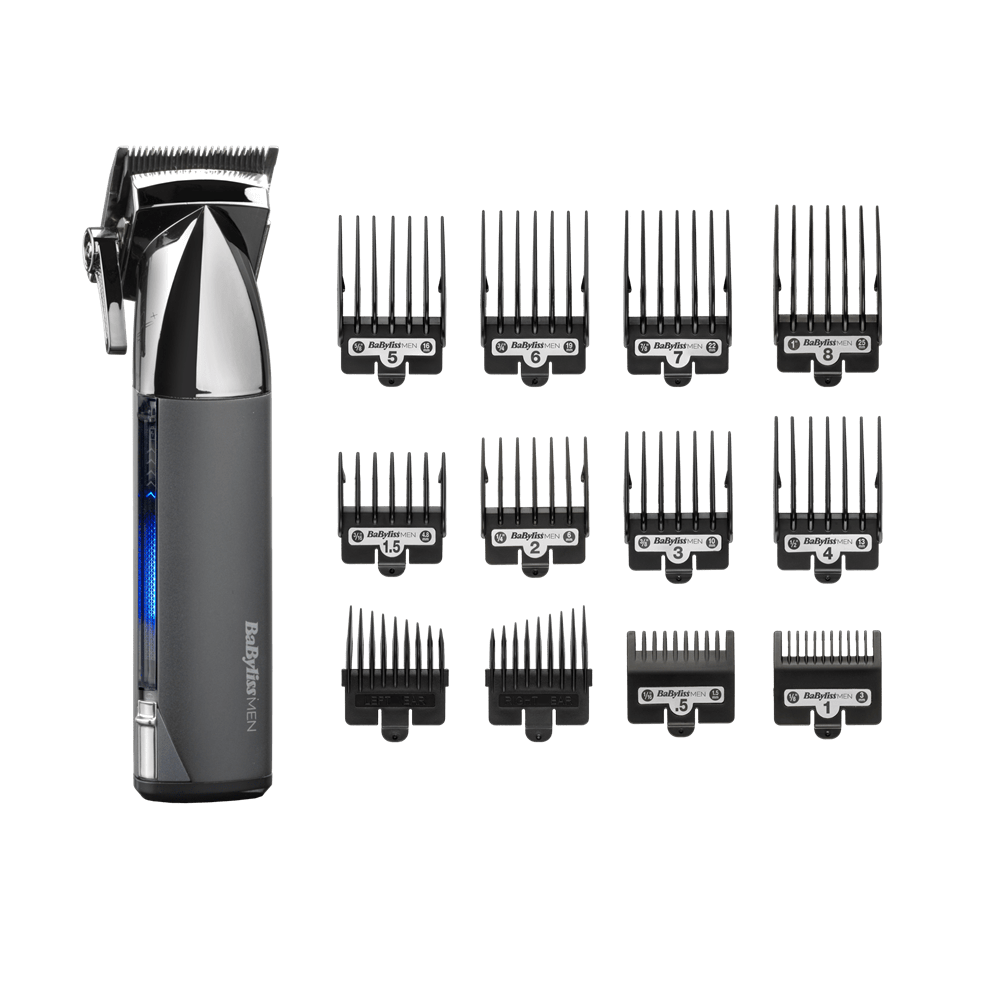 Babyliss E996E Super-X Metal Series, vezetékes/vezeték nélküli hajvágó, szürke