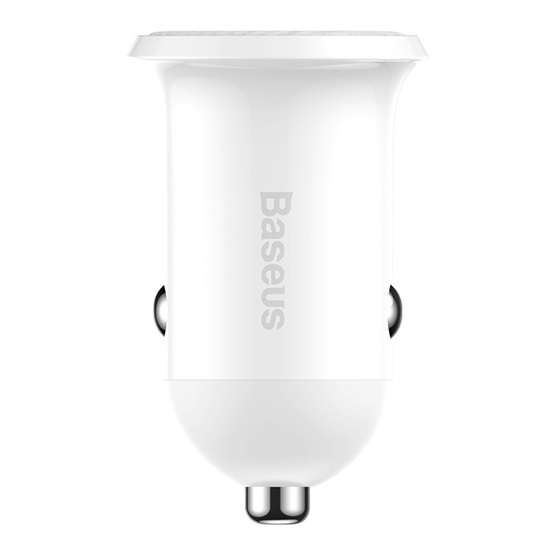 Baseus Grain Pro autóstöltő 24W, 2×USB Type-A, fehér - Image 3