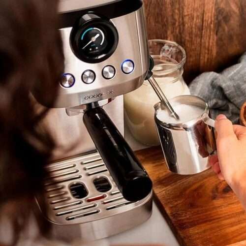 CECOTEC Power Espresso 20 Steel Pro Latte Semiautomatic Coffee Machine (01985) – Karos presszó kávéfőző tejtartállyal, 20 bar - Image 2