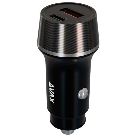 AVAX CC304B CARLY USB-C (PD3.0)+USB-A (QC) 38W autós töltő, fekete - Image 2