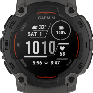 Instinct E, 45mm. Black, grey strap