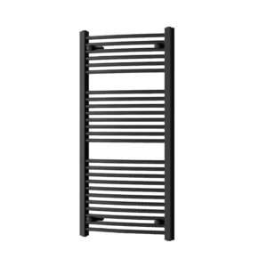 Egyenes törölközőszárító radiátor 1200x600 mm fekete