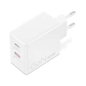 Lenovo Dual USB-C 65W GaN Charger - White