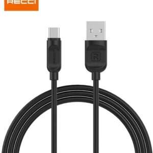 RECCI RCT-P200B Type-C–USB kábel, fekete – 2 m