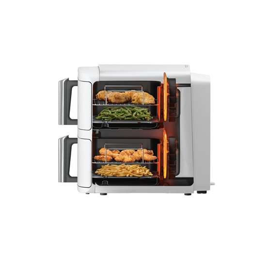 Ninja 9,5L Emeletes Dual Zone forrólevegős sütő - SL400EUWH - Fehér - Image 2