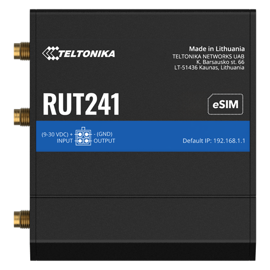 Teltonika LTE Cat4 router, Wi-Fi, 2xRJ45 port, RMS, IoT/M2M, eSIM kompatibilis - Image 3