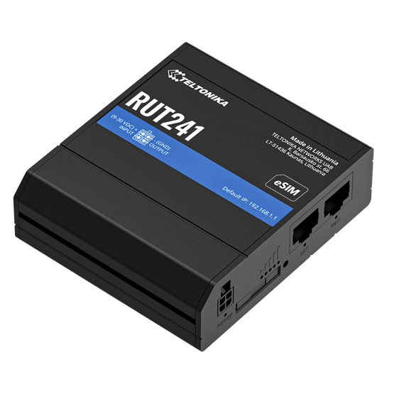 Teltonika LTE Cat4 router, Wi-Fi, 2xRJ45 port, RMS, IoT/M2M, eSIM kompatibilis